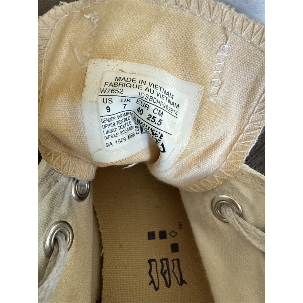 Converse Women's Chuck Taylor's All Star White Casual Shoes Sneakers Size 9 VG+ - Picture 7 of 10